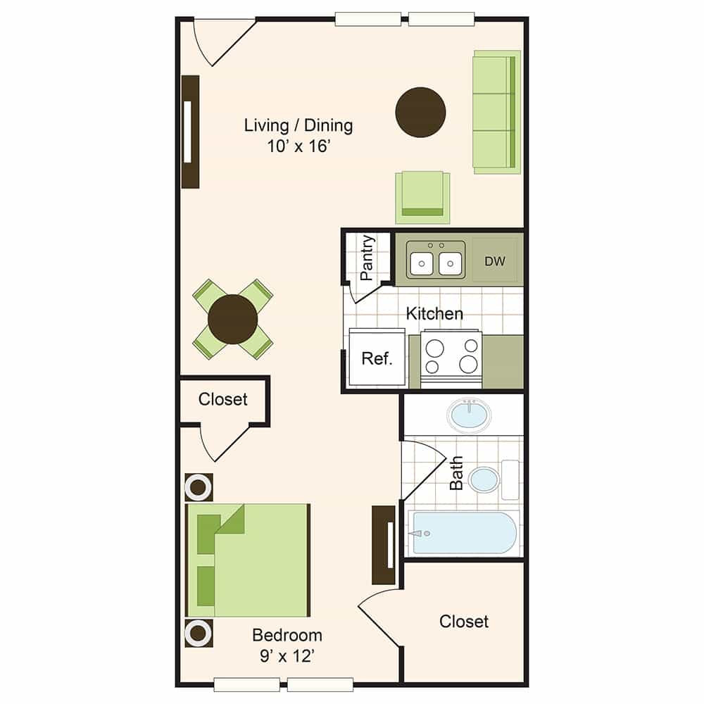 Floor plan 1 | 9900 Memorial Houston Apartments