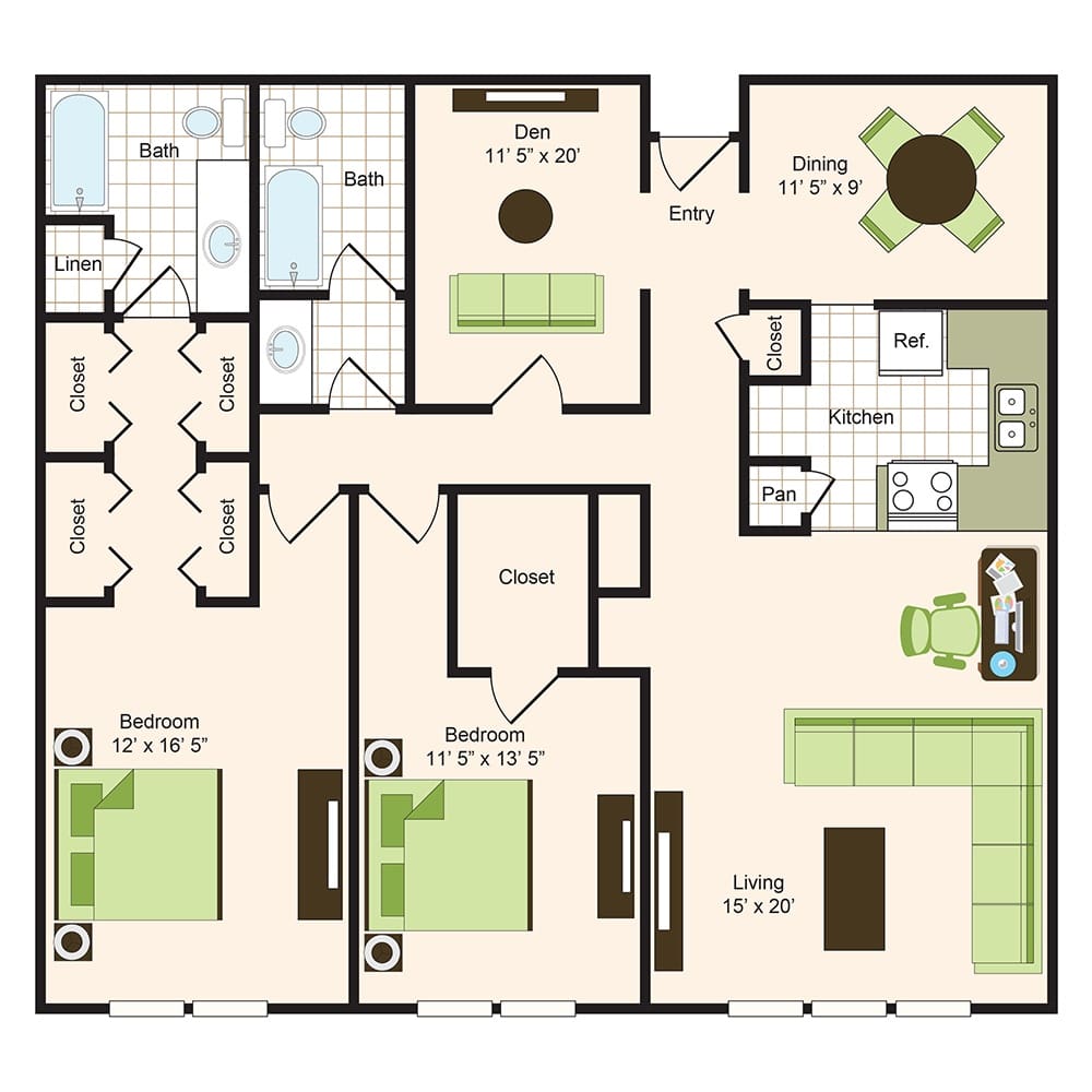 Floor plan 16 | 9900 Memorial Houston Apartments